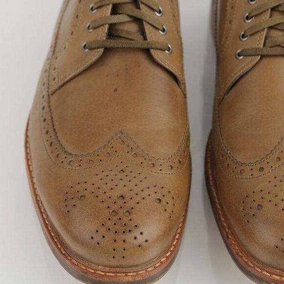Cole Haan Mens Modern Classics Oxford Size 13 M Tan Leather Wingtip Dress Shoe - Picture 10 of 12